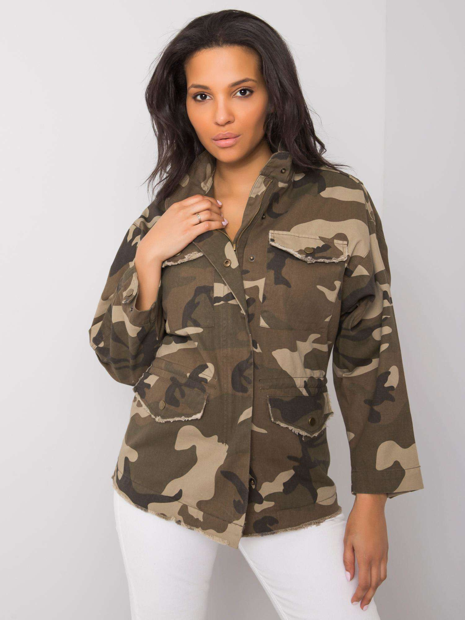 Khaki camouflage jacket Rochelle
