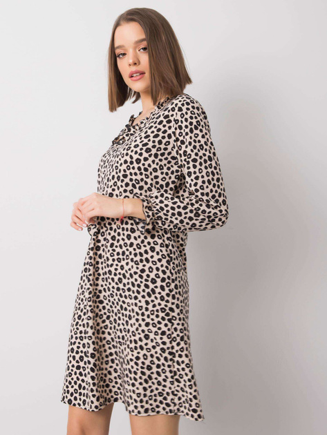 Jasnobeżowa sukienka Farrah RUE PARIS