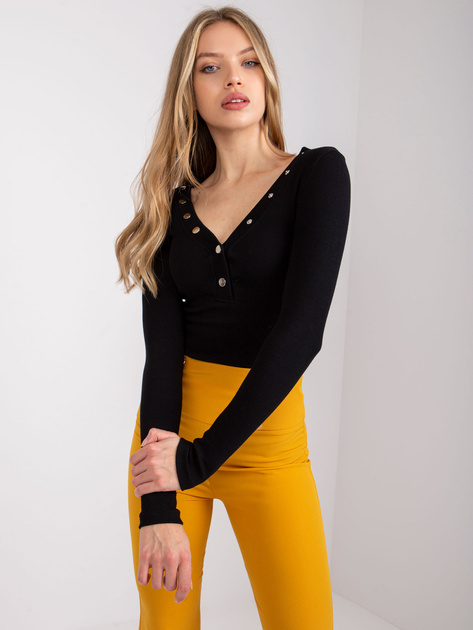 Czarna bluzka w prążek Tracy RUE PARIS