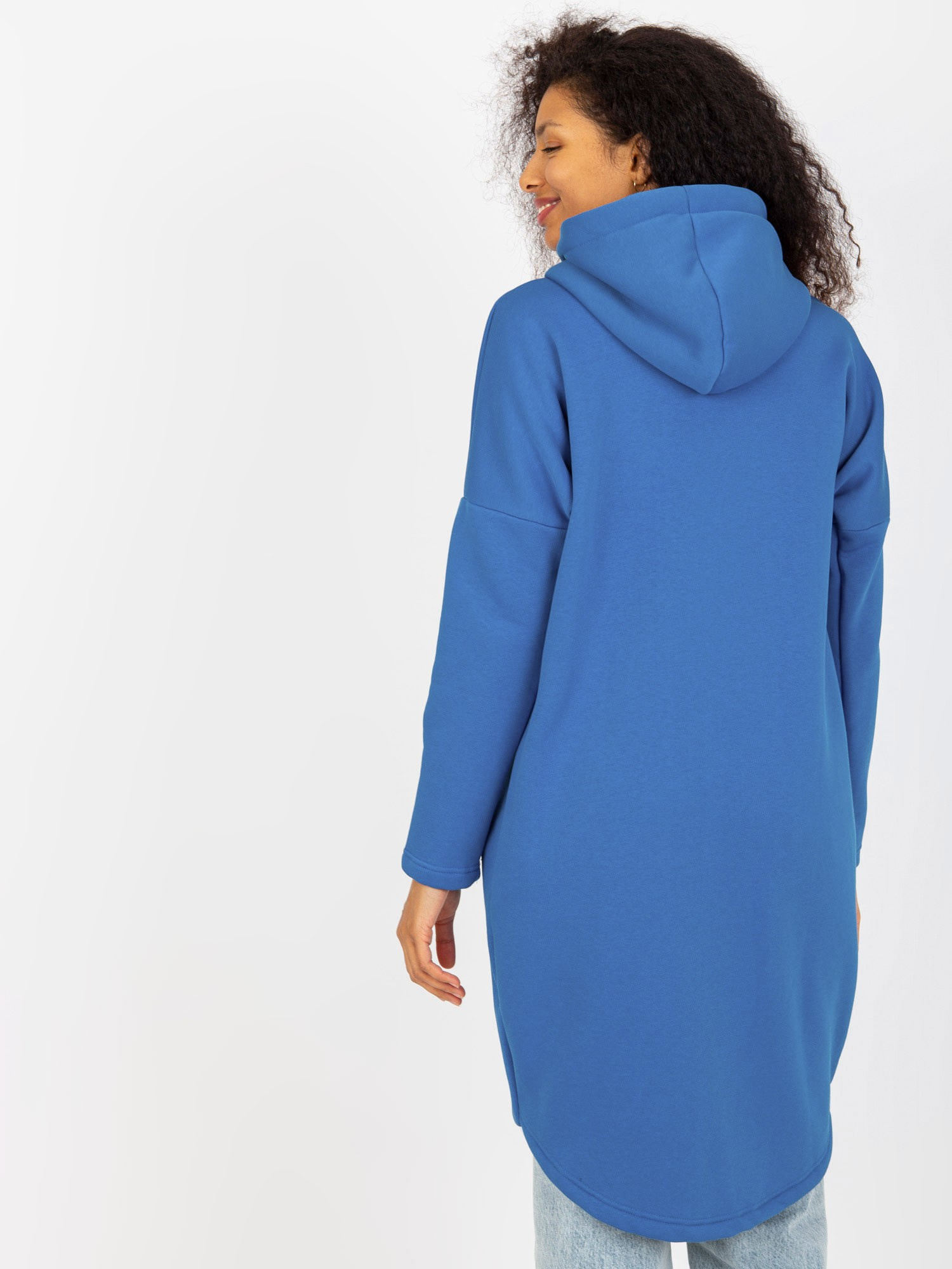 Ciemnoniebieska długa bluza basic z kieszeniami Stunning