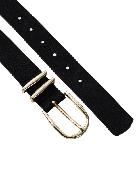 Hurtownia Czarny damski pasek z klamrą OCH BELLA