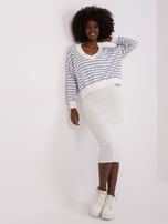 Hurt Szaro-ecru komplet basic z krótką bluzką 