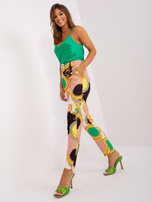 Hurt Czarno-beżowe damskie spodnie od garnituru