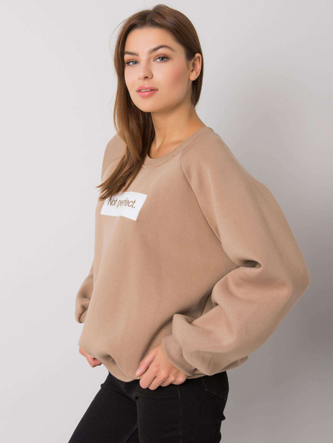 Beżowa bluza bez kaptura Jordy