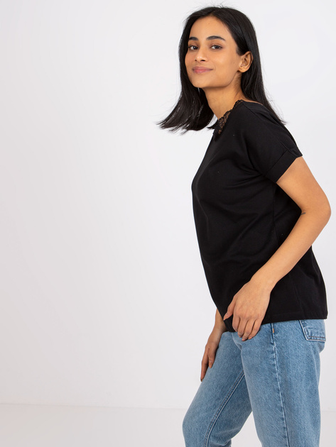 Czarna bluzka z dekoltem na plecach Salma RUE PARIS