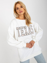 Hurtownia Ecru długa bluza z nadrukiem