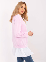 Hurt Liliowa koszulowa bluzka z domieszką wiskozy
