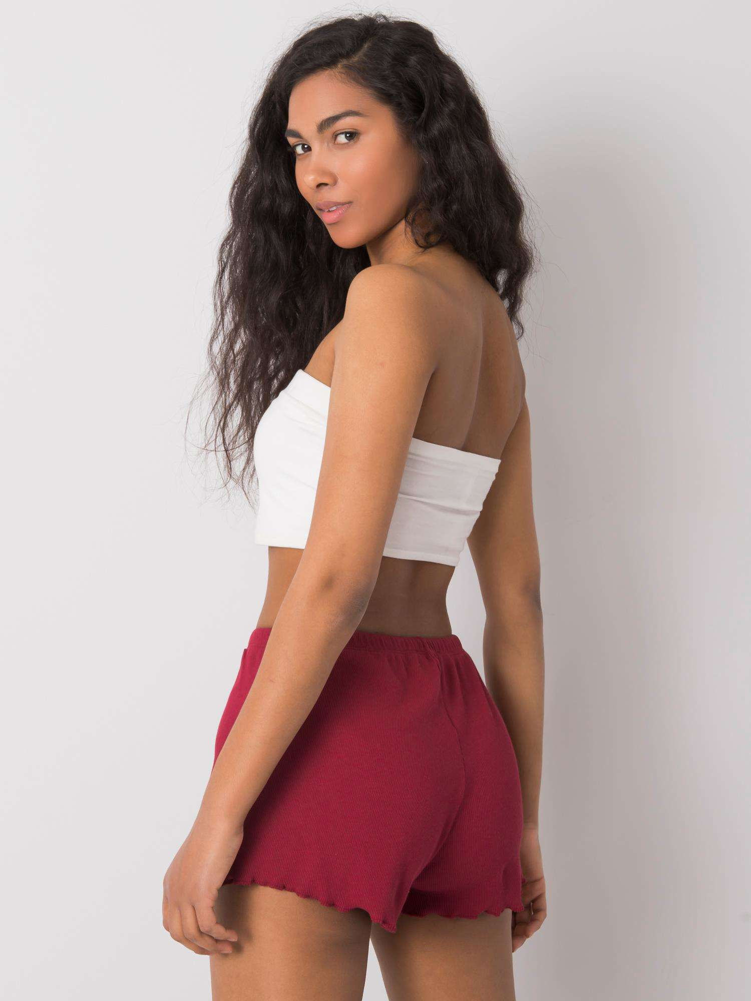 Burgundy shorts Elmira RUE PARIS