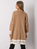 Camelowy kardigan z dzianiny Lucca OCH BELLA