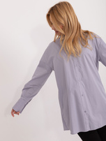 Hurt Szara rozpinana koszula z domieszką bawełny