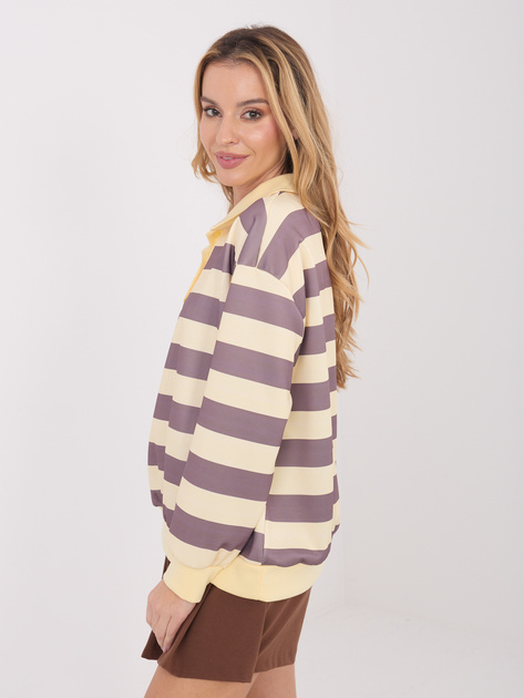 Jasnożółta damska bluza w paski