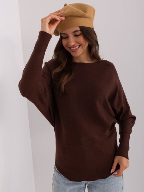 Hurt Camelowa damska czapka zimowa typu beret