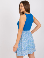 Niebieski top z zatrzaskami w prążek Riley RUE PARIS 