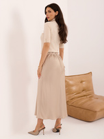 Beige elegante Midirock.
