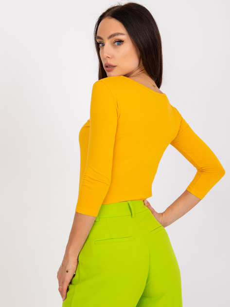 Ciemnożółta bluzka bawełniana Mona