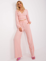 Peach Hurt casual set with pants.