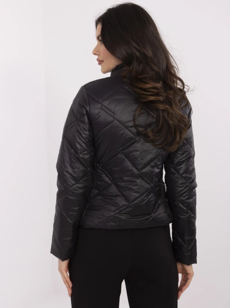 Hurtownia Czarna przejściowa kurtka bez kaptura