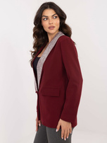 Hurt Burgundowa imprezowa marynarka z zapięciem na guzik