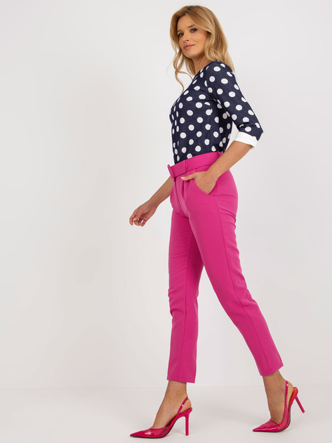 Hurt Ciemnoróżowe spodnie garniturowe z kieszeniami Giulia