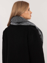 Hurtownia Szaro-czarny damski szal w romby