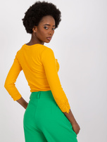 Jasnopomarańczowa bluzka w prążek Alissia RUE PARIS