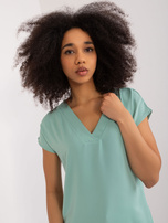 Hurt Pistacjowa casualowa bluzka BASIC FEEL GOOD