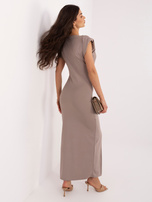 Fango wieczorowa sukienka z rozcięciem RUE PARIS 