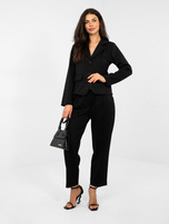 Czarna dresowa marynarka z miękkiego materiału 