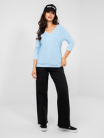 Pastelowa niebieska bluzka oversize RUE PARIS  