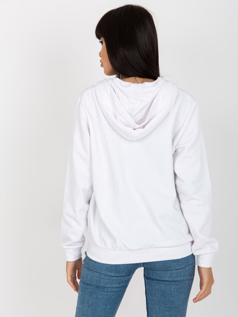 Hurt Biała rozpinana bluza basic z kieszeniami