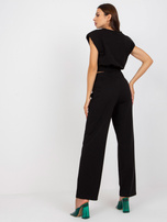 Czarny dwuczęściowy komplet basic z bawełny RUE PARIS 