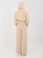 Beżowy dresowy komplet z prostymi spodniami NATURAL SIDE