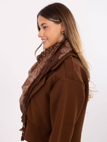 Brązowa damska chusta z wiskozy
