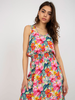 Hurtownia Koralowa sukienka z printami bez rękawów FRESH MADE