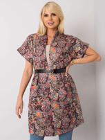 Czarny płaszcz z krótkim rękawem Sonja