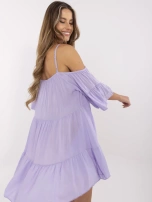 Liliowa letnia sukienka na ramiączkach Veronique OCH BELLA 