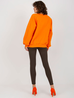 Hurt Pomarańczowa dresowa bluza basic z okrągłym dekoltem
