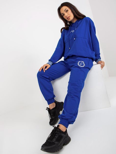 Hurt Ciemnoniebieski luźny komplet dresowy ze spodniami