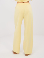 Pastelowy żółty komplet z dwuwarstwową bluzą RUE PARIS 