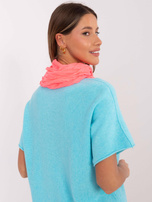 Hurt Fluo różowa damska chusta z marszczeniem