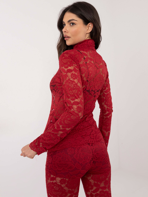 Hurt Czerwona koronkowa bluzka od kompletu