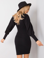 Czarna sukienka prążkowana Leticia RUE PARIS