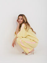 Pastelowy żółty komplet z miękkiego materiału RUE PARIS 