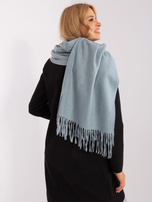 Hurtownia Ciemnomiętowy damski gładki szal