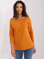 Hurt Ciemnopomarańczowa bluzka z rękawem 3/4 