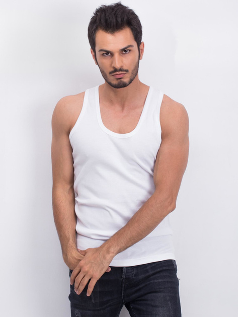 Biały podkoszulek męski Consider