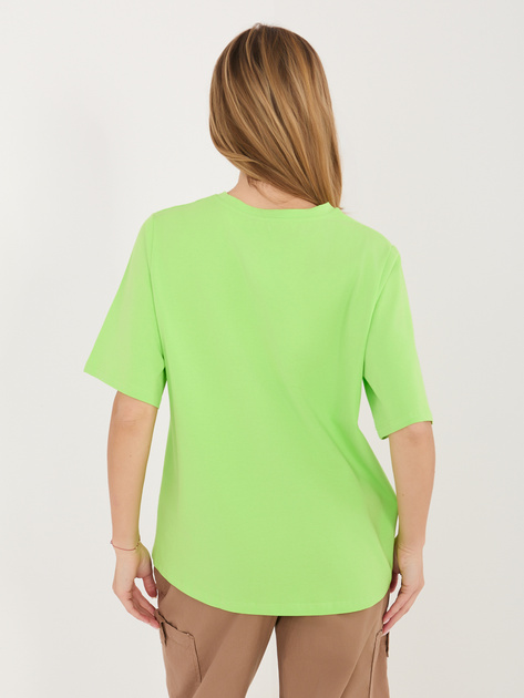 Jasnozielony bawełniany t-shirt oversize RUE PARIS