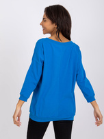 Dark blue blouse basic Oliwia