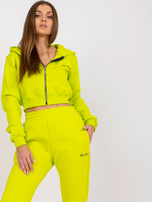 Limonkowy dresowy komplet dwuczęściowy Kalifornia RUE PARIS