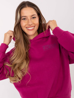 Fuchsia Damen Sweatshirt mit Futter SUBLEVEL.